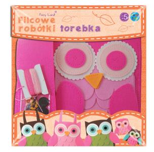 Okładka książki Filcowe Robótki Torba sowa - różowa