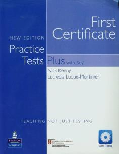 Okładka książki First Certificate Practice Tests Plus with Key Teaching not just testing z płytą CD
