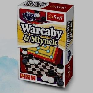Okładka książki Gra - Warcaby i młynek Mini box TREFL