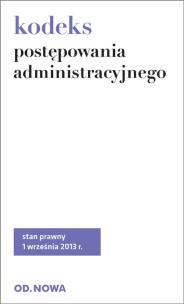 Okładka książki Kodeks Post. Administracyjnego wrzesień 2013 BR