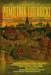 Opakowanie Pamiętnik Literacki 1/2014