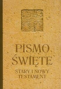 Okładka książki Pismo Święte ST i NT wielkie beż z brązem DiKŚW