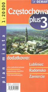 Okładka książki Plan Miasta Częstochowa 1:20 000 DEMART