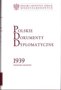 Okładka książki Polskie Dokumenty Dyplomatyczne 1939 wrzesień-grudzień