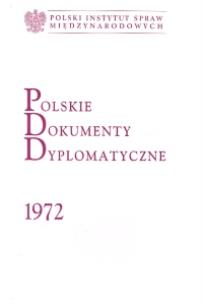 Opakowanie Polskie dokumenty dyplomatyczne 1972