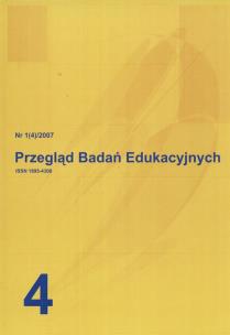 Opakowanie Przegląd Badań Edukacyjnych nr 1(4) / 2007