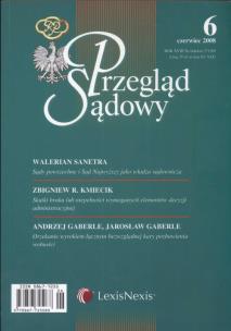Opakowanie Przegląd Sądowy  2008/01