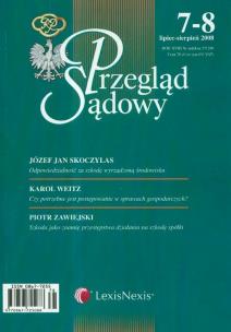 Opakowanie Przegląd Sądowy  2008/07-08