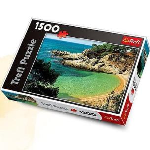 Okładka książki Puzzle 1500 Tajemnicza zatoczka TREFL