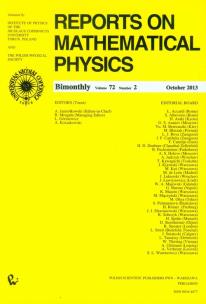 Opakowanie Reports on Mathematical Physics 72/2