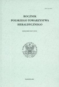 Opakowanie Rocznik Polskiego Towarzystwa Heraldycznego tom VI (XVII)