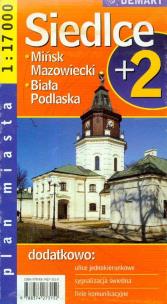 Okładka książki Siedlce Mińsk Mazowiecki Biała Podlaska plan miasta