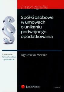 Okładka książki Spółki osobowe w umowach o unikaniu podwójnego opodatkowania