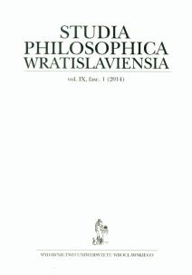 Opakowanie Studia Philosophica Wwratislaviensia 1/2014