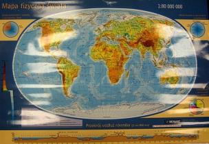 Opakowanie Świat mapa podręczna fizyczno-polityczna