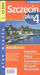 Okładka książki Szczecin plus 4 1:25 000 plan miasta