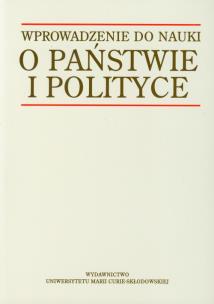 Okładka książki Wprowadzenie do nauki o państwie i polityce