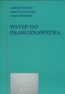 Okładka książki Wstęp do prawoznawstwa