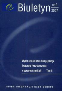 Opakowanie Wybór orzecznictwa Europejskiego t.2/2007