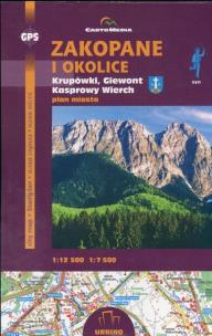 Opakowanie Zakopane i okolice Krupówki Giewont i Kasprowy Plan miasta 1:12 500/1:7 500