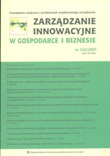 Opakowanie Zarządzanie innowacyjne w Gospodarce i Biznesie 1 (4)/2007
