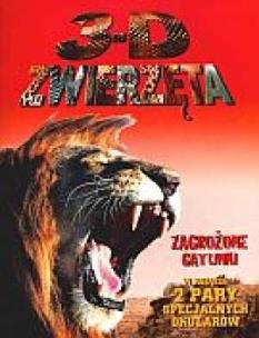 Okładka książki 3 D zwierzęta zagrożone gatunki