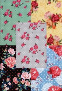 Opakowanie Brulion A5 Top-2000 w linie 96 kartek Kwiaty mix