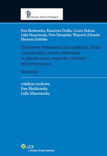Okładka książki Dyrektywa Parlamentu Europejskiego i Rady ustanawiająca normy minimalne w zakresie praw, wsparcia i ochrony ofiar przestępstw