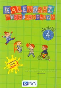 Okładka książki Kalendarz przedszkolaka Czterolatek Teczka + Czarodziejskie obrazki