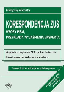 Okładka książki Korespondencja z ZUS
