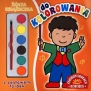 Okładka książki Książeczka do kolorowania z zestawem farbek żółta