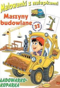 Okładka książki Malowanki z nalepkami - Maszyny budowlane