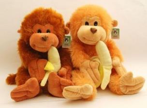 Opakowanie Małpka Susana z bananem ciemny brąz 32cm