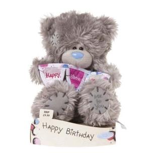 Opakowanie Miś 18 cm z flagami Happy Birthday