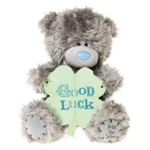 Opakowanie Miś 18 cm z plakietką Good Luck