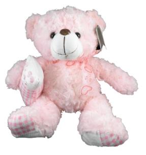 Opakowanie Miś Happy różowy 27cm siedzący