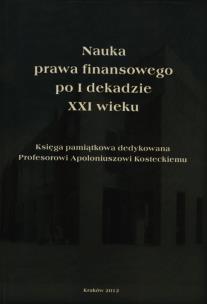 Opakowanie Nauka prawa finansowego po I dekadzie XXI wieku