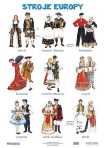Opakowanie Plansza - Stroje Europy, Stroje Świata