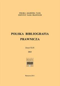 Opakowanie Polska Bibliografia Prawnicza