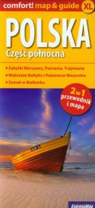 Opakowanie Polska Część północna 2w1 Przewodnik i mapa