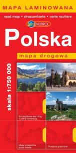 Okładka książki Polska mapa drogowa Europilot 1:750 000 laminowana