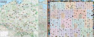 Opakowanie Polska Mapa ścienna atrakcji turystycznych listwa