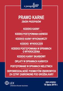 Okładka książki Prawo karne Zbiór przepisów