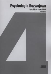 Opakowanie Psychologia Rozwojowa Tom 18 nr 4 rok 2013