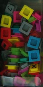 Okładka książki Puzzle silikonowe alfabet mix 100szt