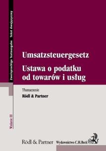 Opakowanie Ustaw o podatku od towarów i usług Umsatzsteuergesetz