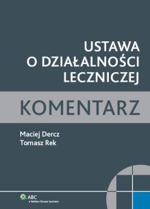 Okładka książki Ustawa o działalności leczniczej