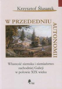 Okładka książki W przededniu autonomii