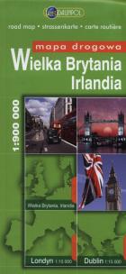 Opakowanie Wielka Brytania Irlandia Mapa drogowa 1:900 000