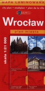 Okładka książki Wrocław Plan miasta 1:21 000 laminowany